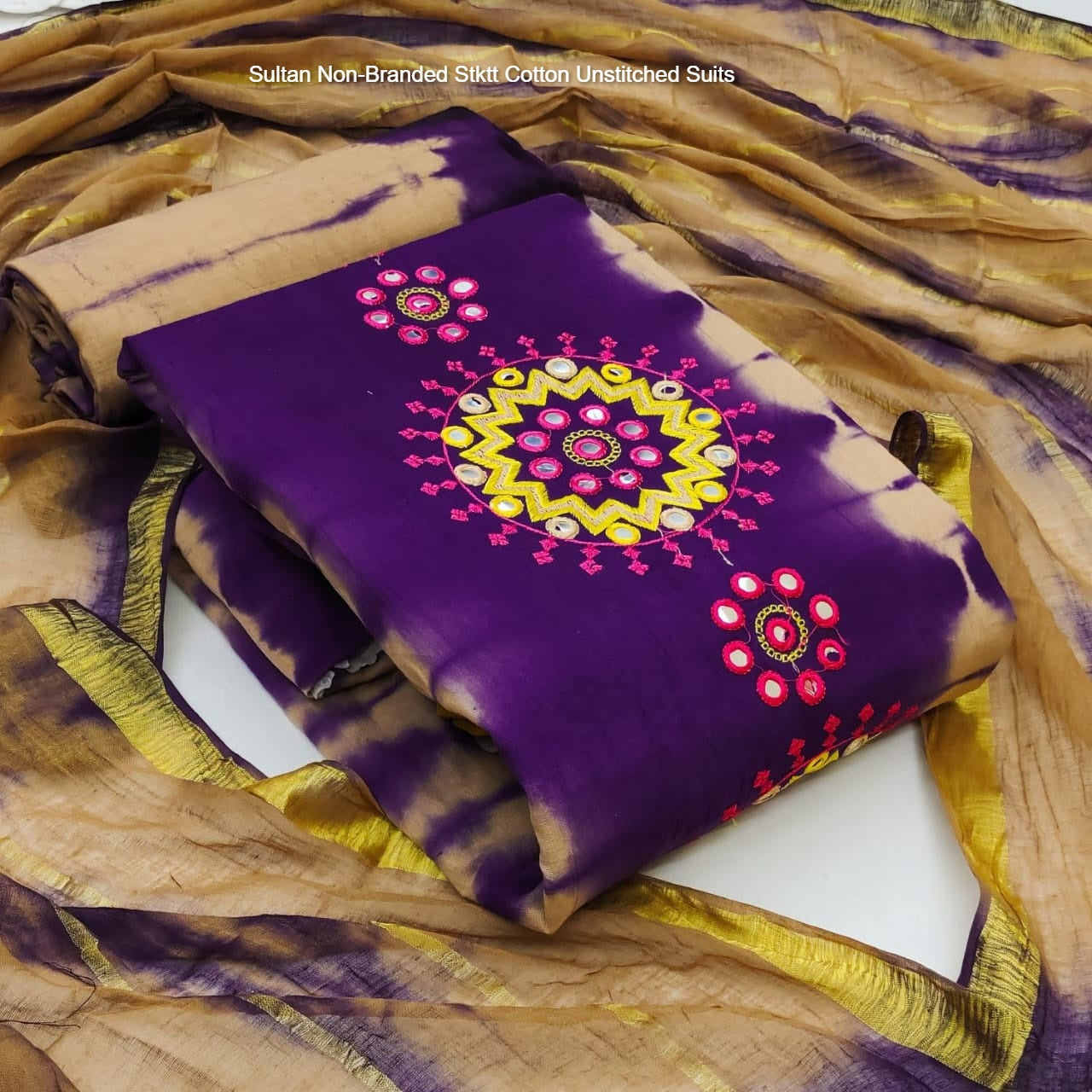 Sultan Non-Branded Stktt Cotton Unstitched Suits