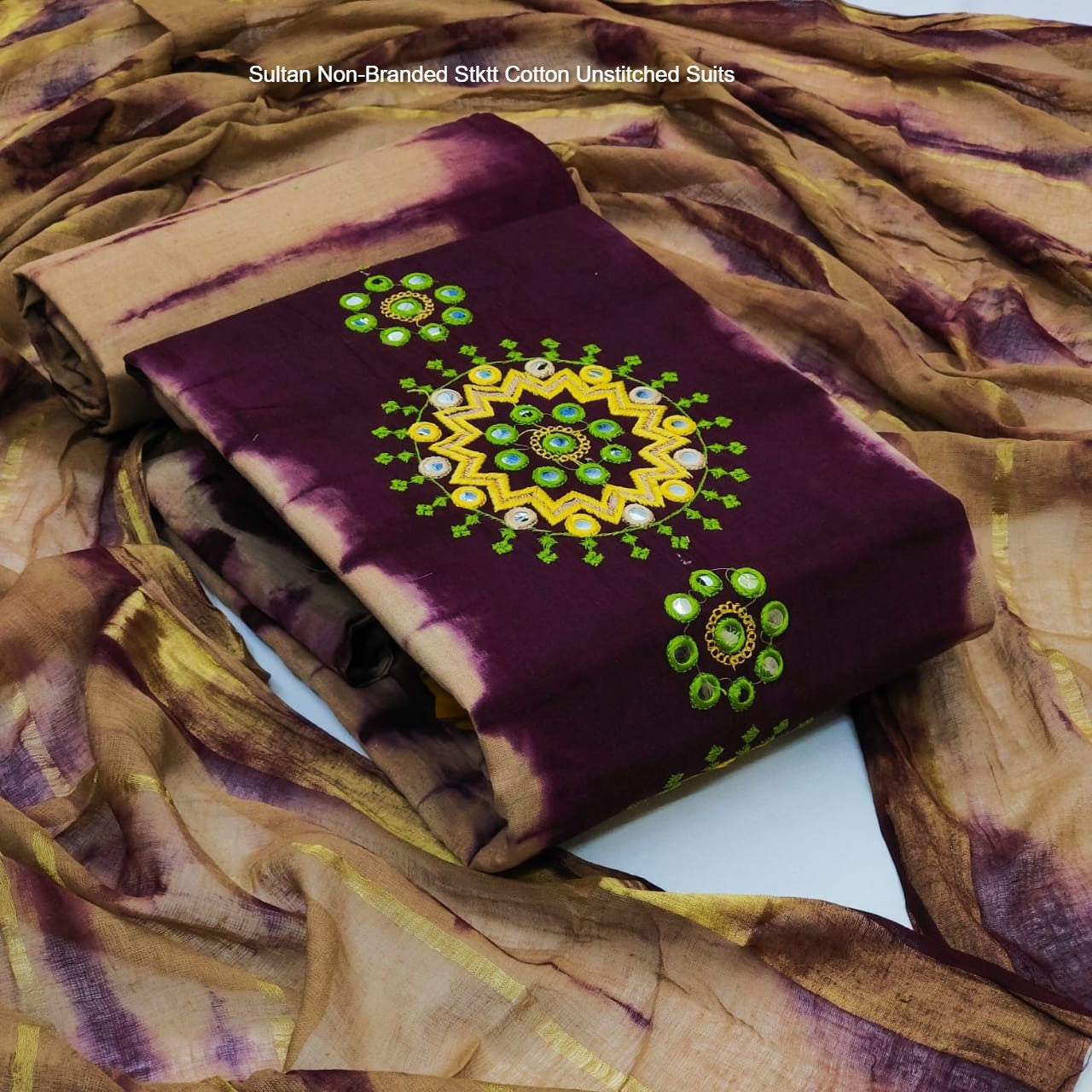 Sultan Non-Branded Stktt Cotton Unstitched Suits
