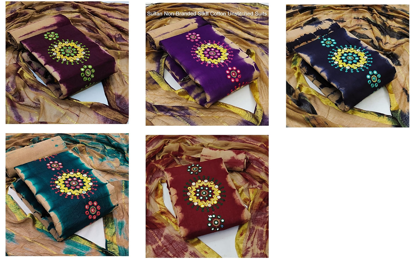 Sultan Non-Branded Stktt Cotton Unstitched Suits