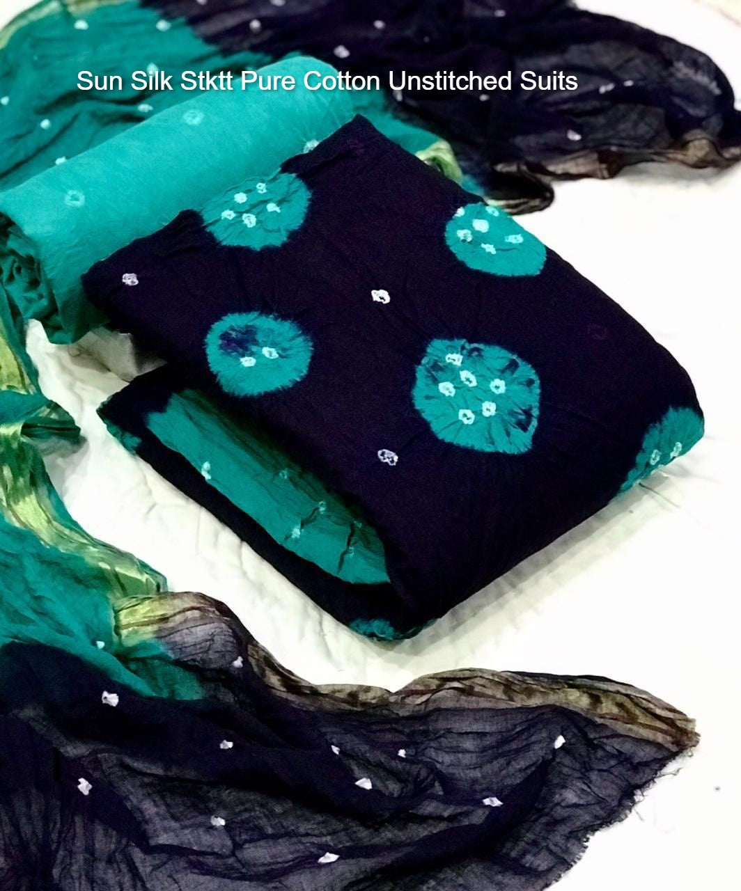Sun Silk Stktt Pure Cotton Unstitched Suits