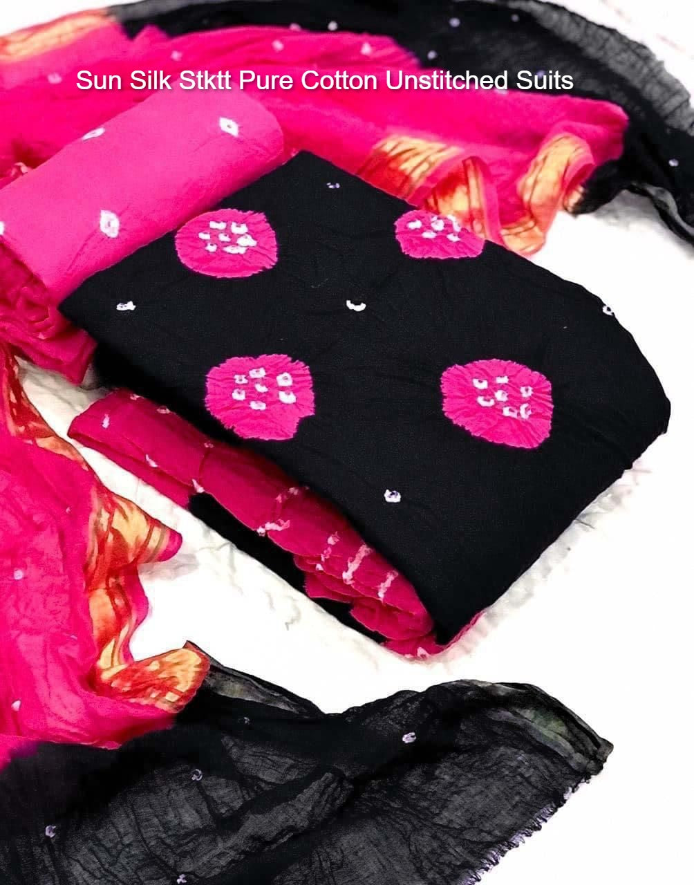 Sun Silk Stktt Pure Cotton Unstitched Suits