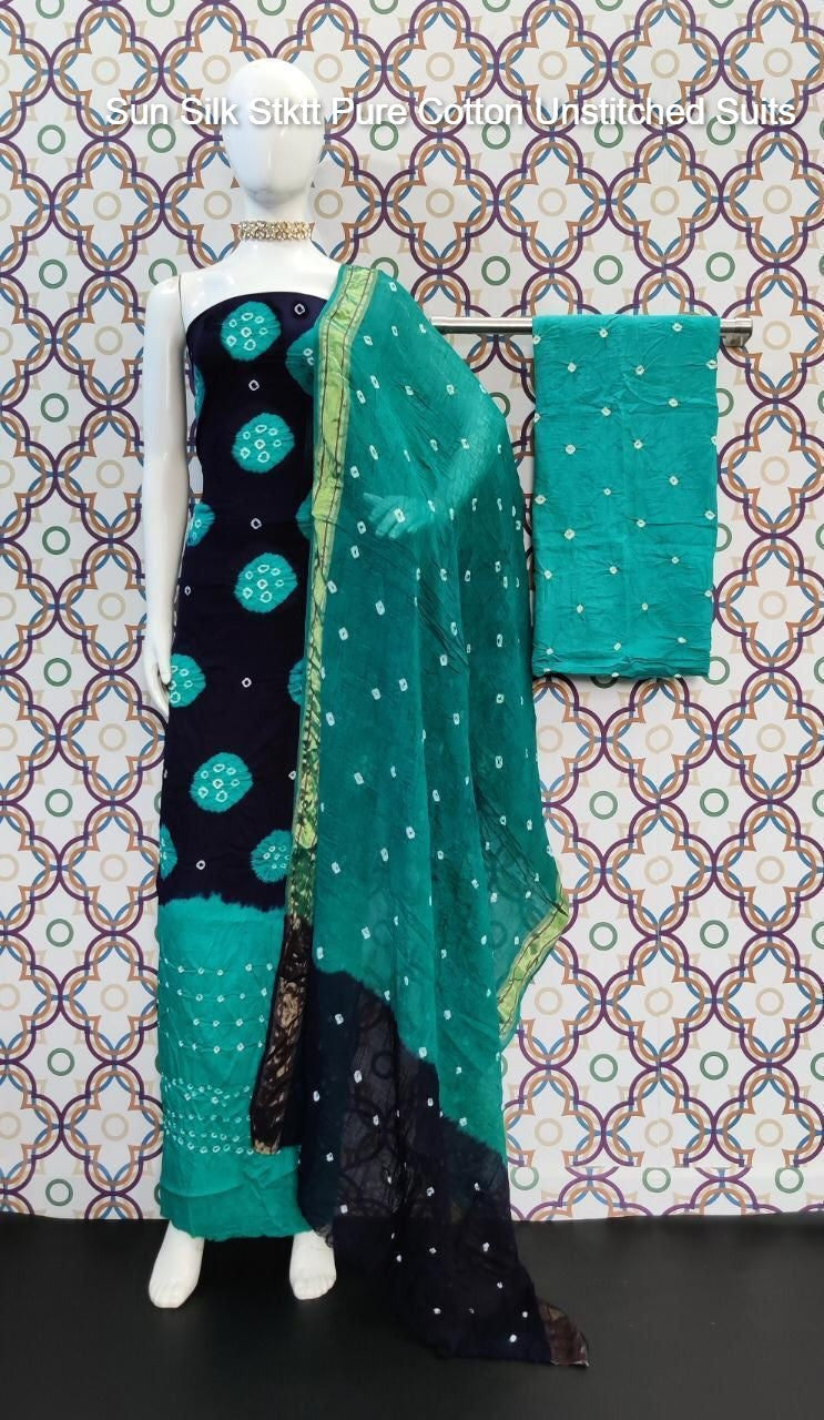 Sun Silk Stktt Pure Cotton Unstitched Suits