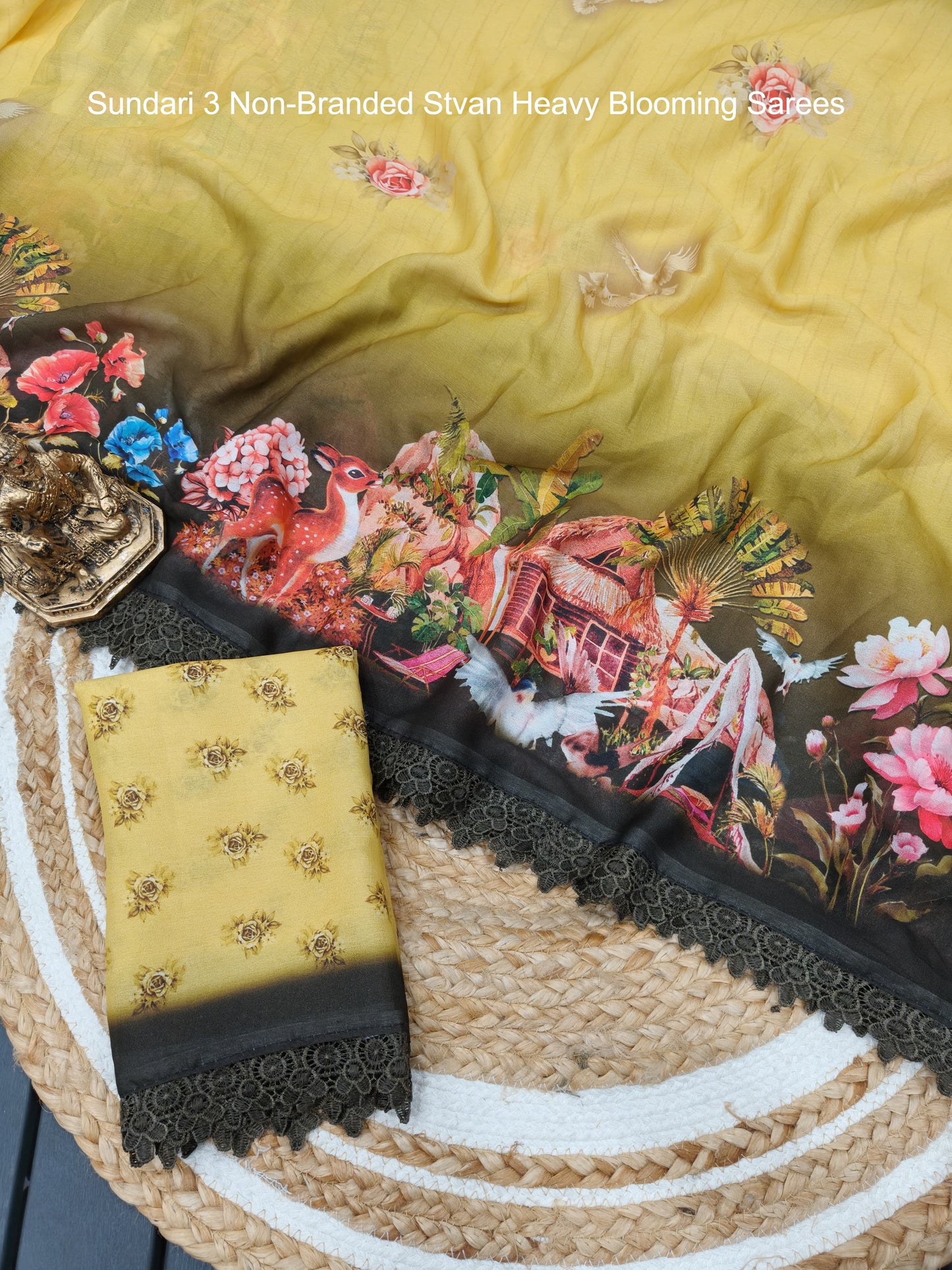 Sundari 3 Non-Branded Stvan Heavy Blooming Sarees