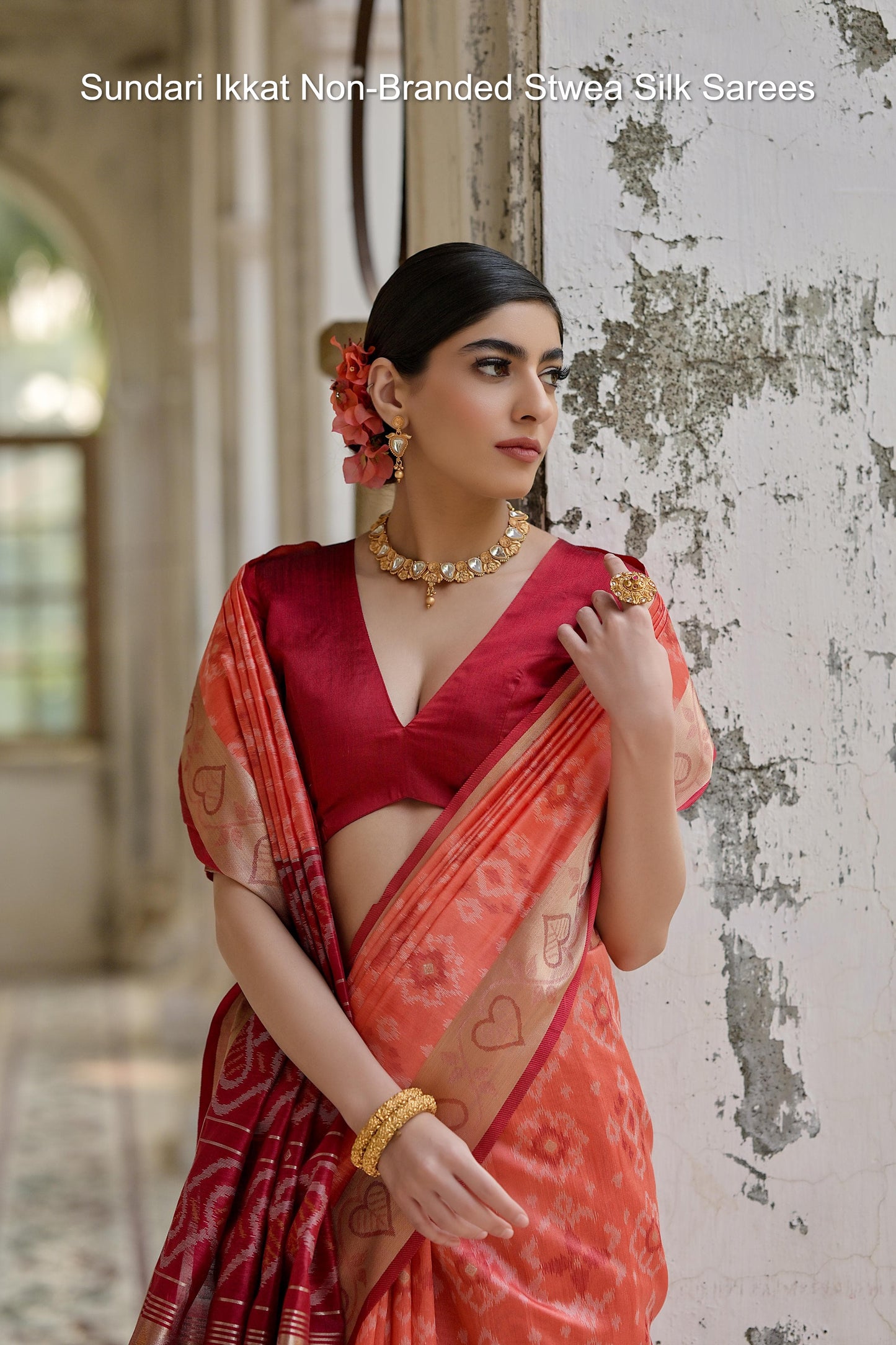 Sundari Ikkat Non-Branded Stwea Silk Sarees