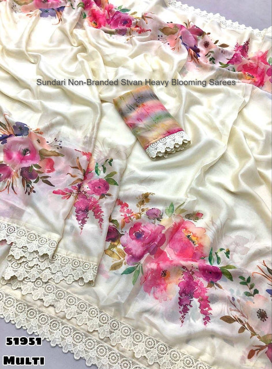 Sundari Non-Branded Stvan Heavy Blooming Sarees