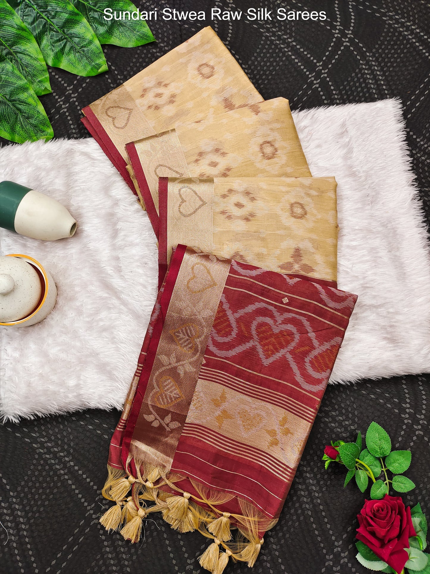 Sundari Stwea Raw Silk Sarees