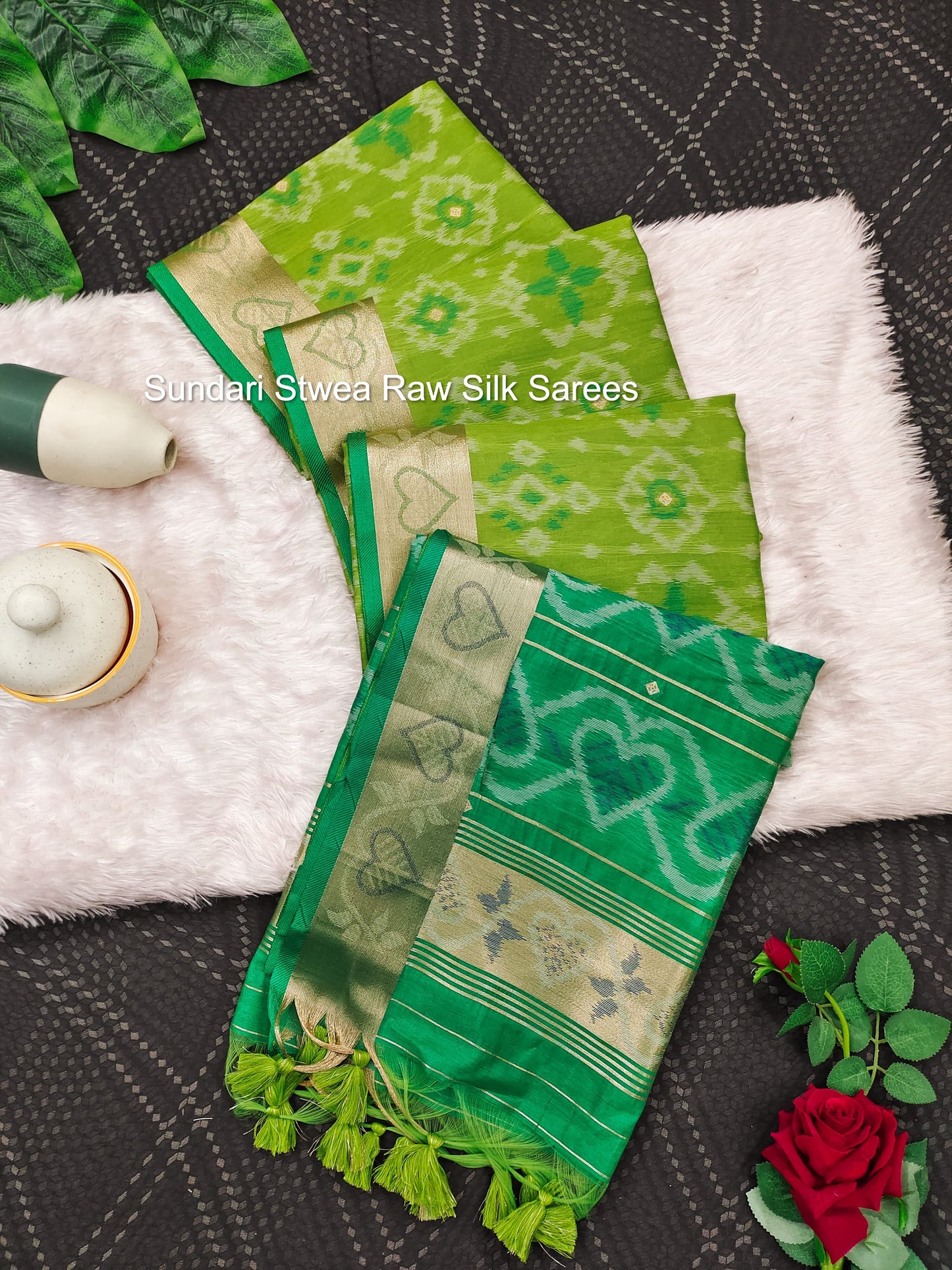 Sundari Stwea Raw Silk Sarees