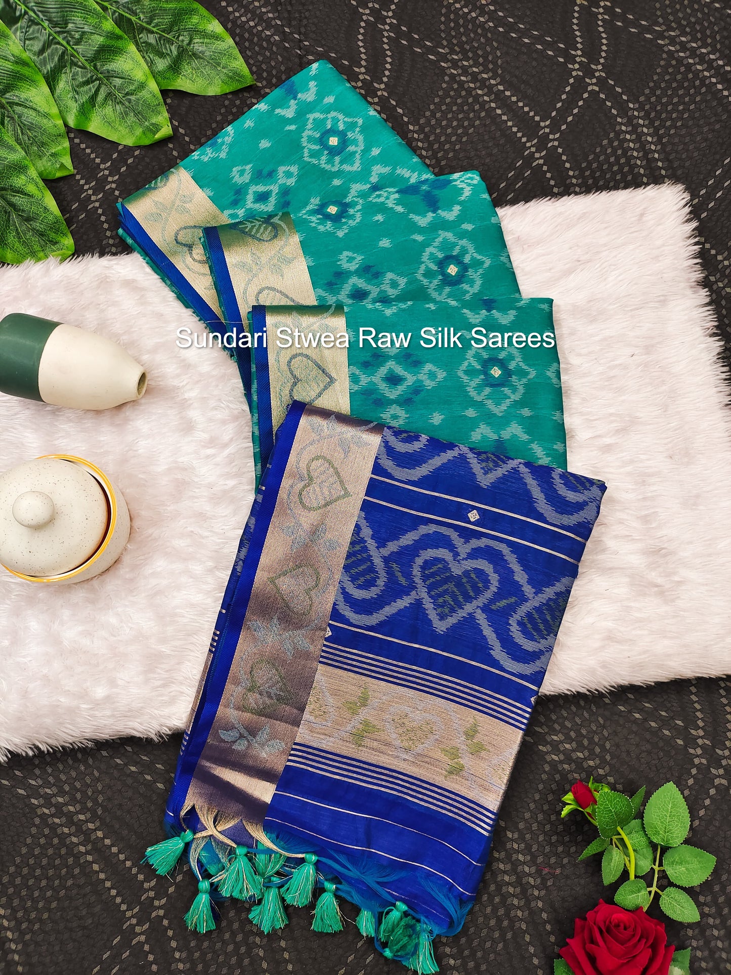 Sundari Stwea Raw Silk Sarees