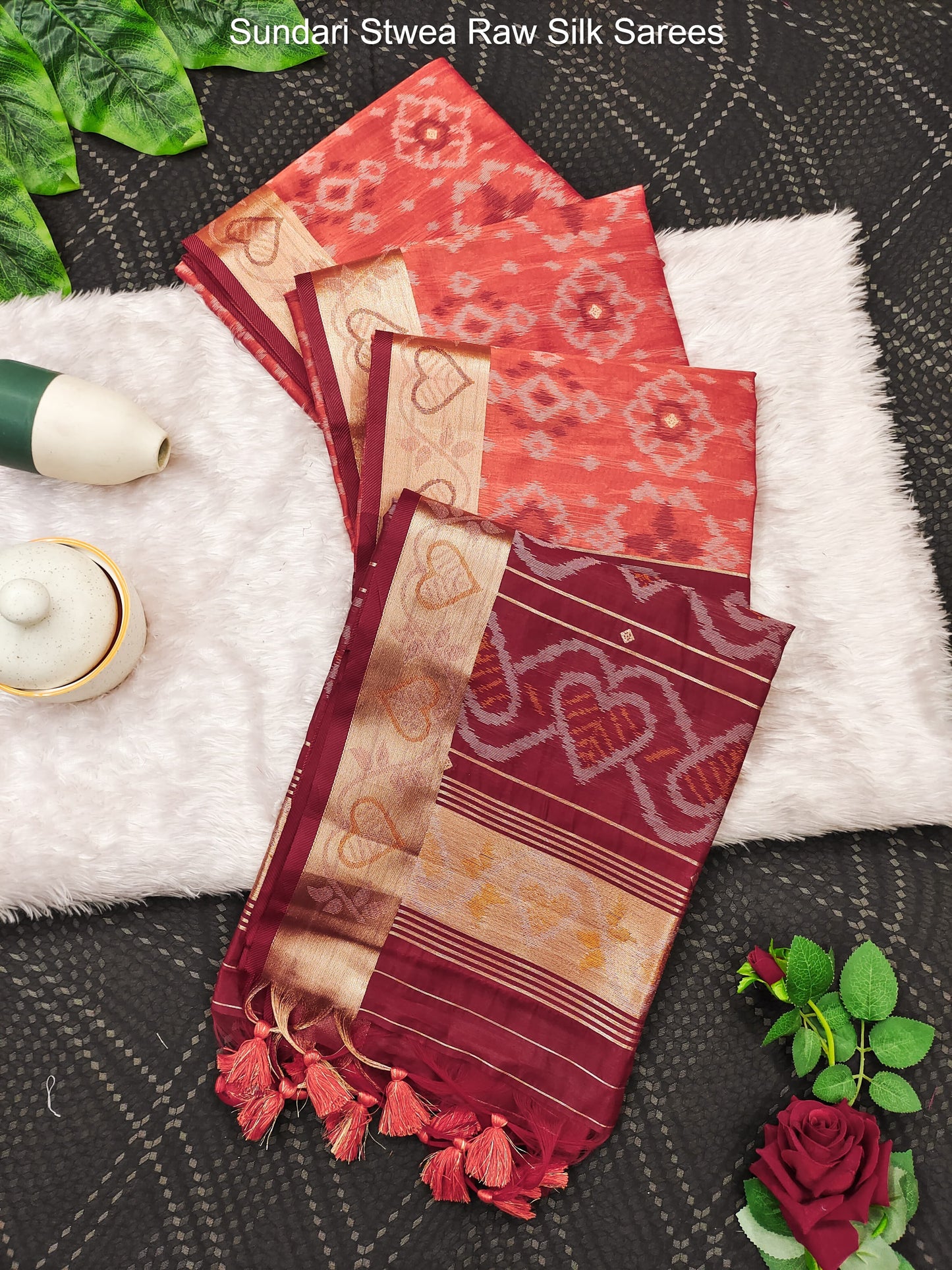 Sundari Stwea Raw Silk Sarees