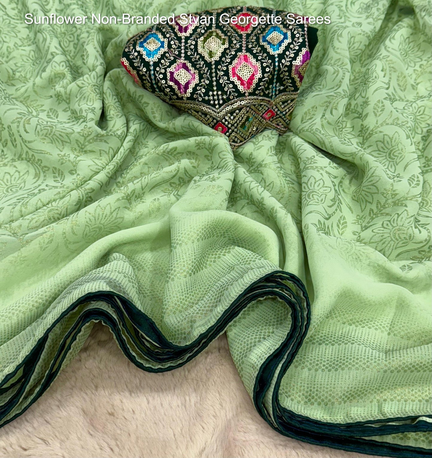 Sunflower Non-Branded Stvan Georgette Sarees