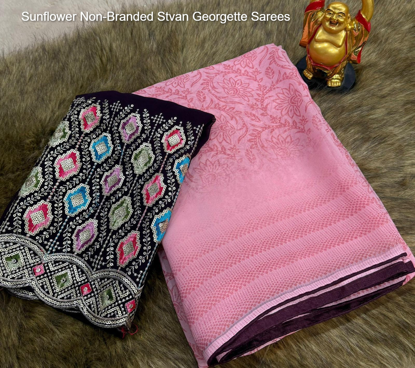 Sunflower Non-Branded Stvan Georgette Sarees