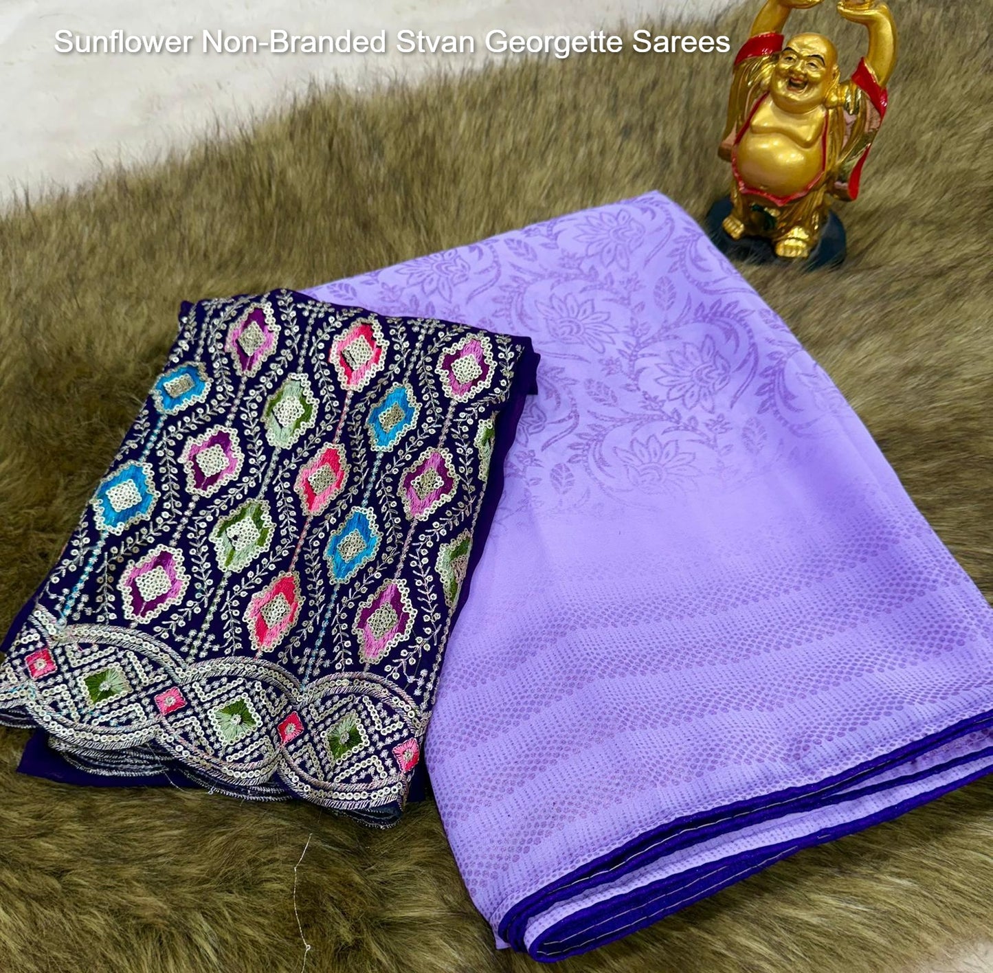 Sunflower Non-Branded Stvan Georgette Sarees