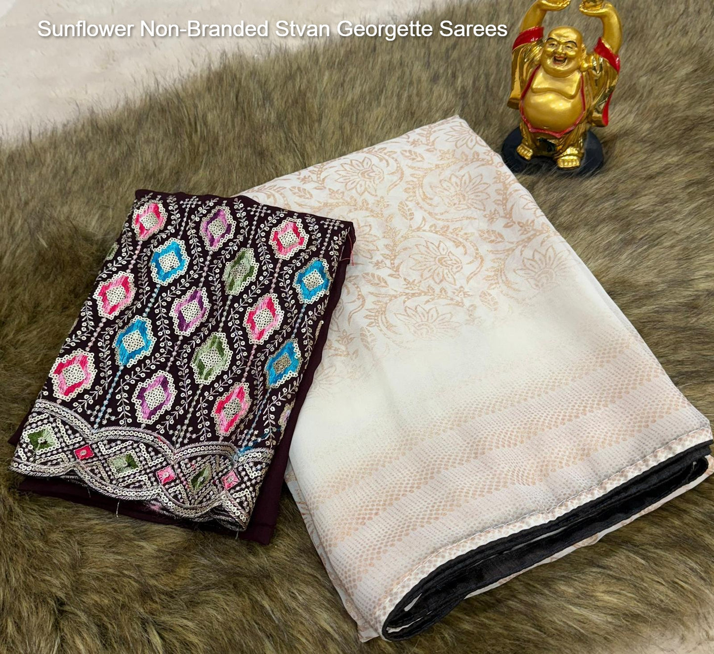 Sunflower Non-Branded Stvan Georgette Sarees