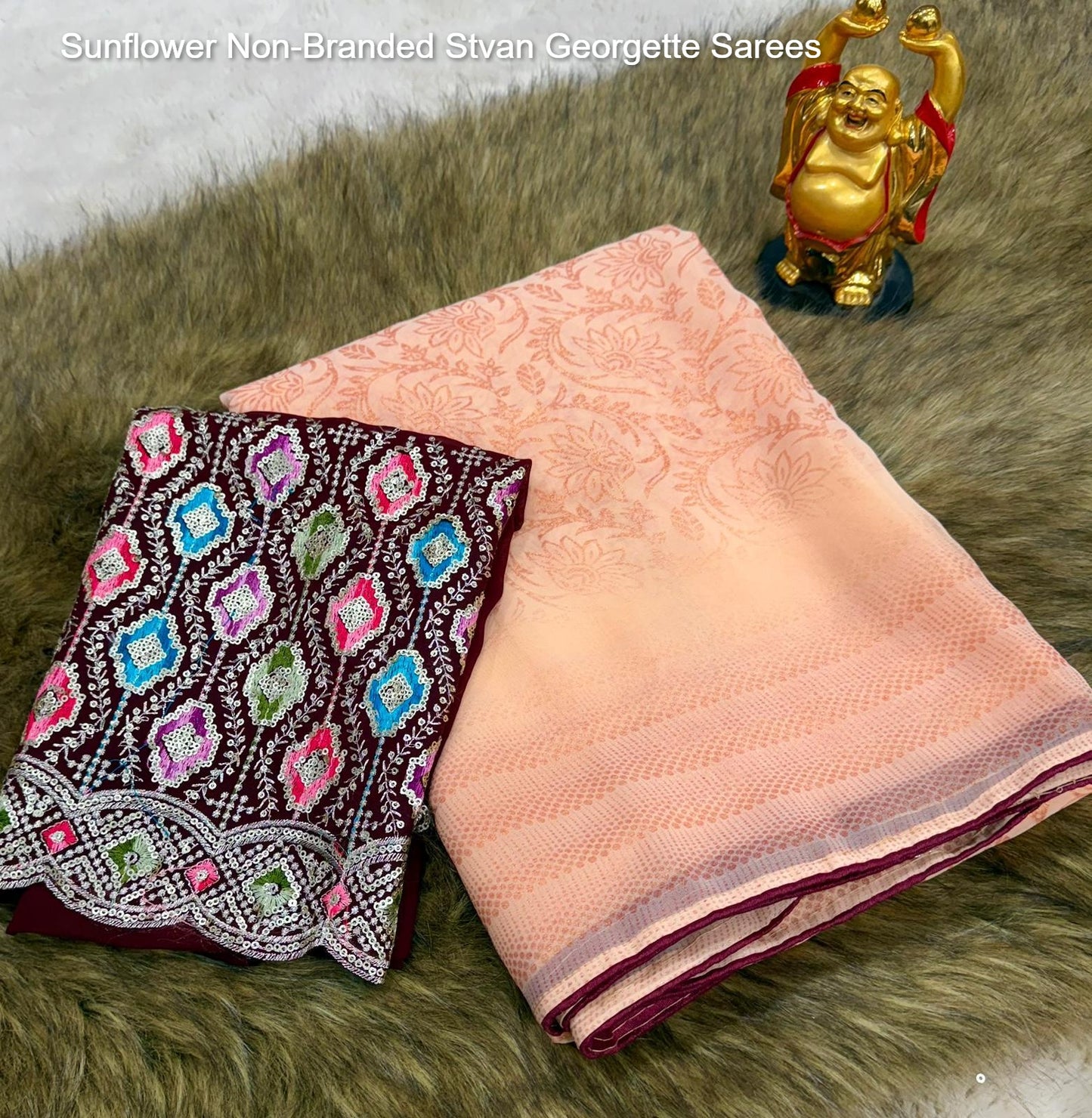 Sunflower Non-Branded Stvan Georgette Sarees
