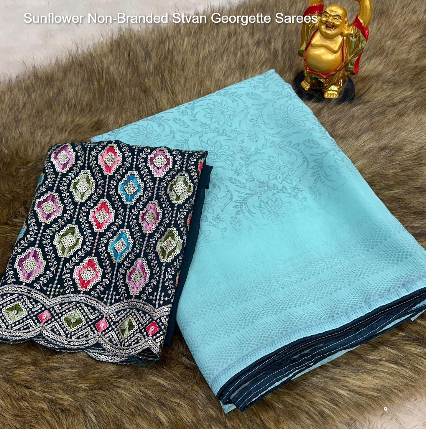 Sunflower Non-Branded Stvan Georgette Sarees