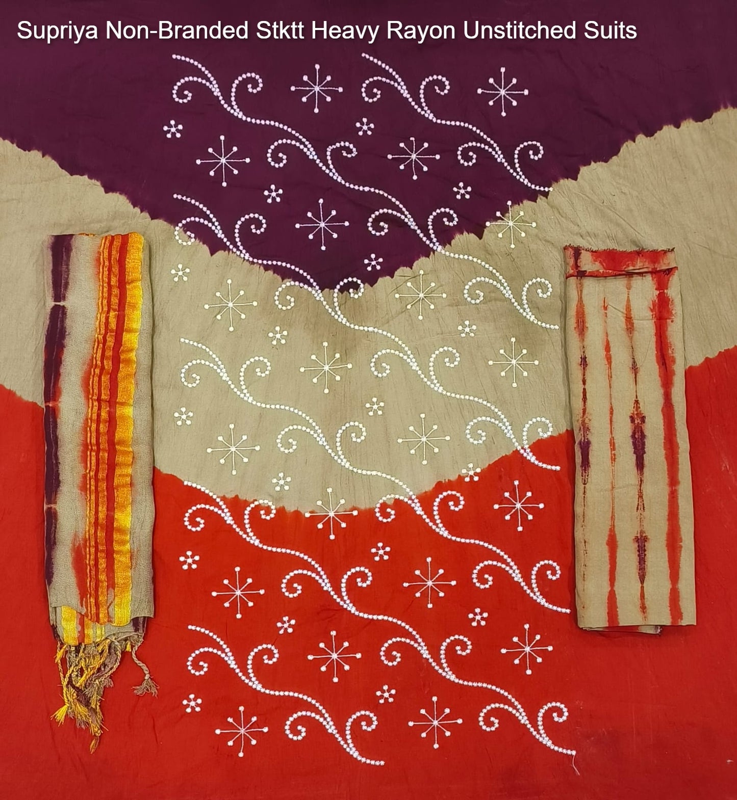 Supriya Non-Branded Stktt Heavy Rayon Unstitched Suits