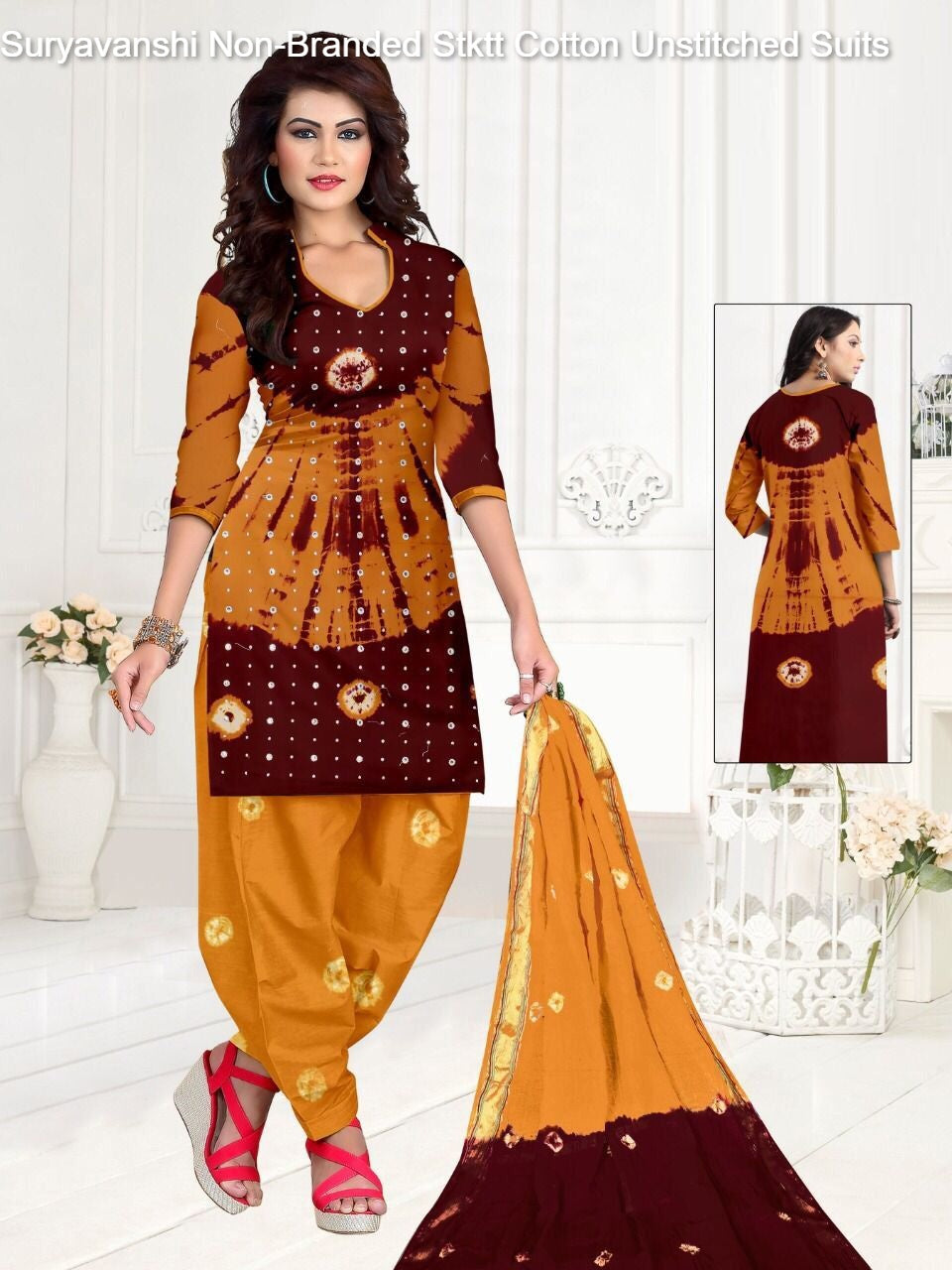Suryavanshi Non-Branded Stktt Cotton Unstitched Suits