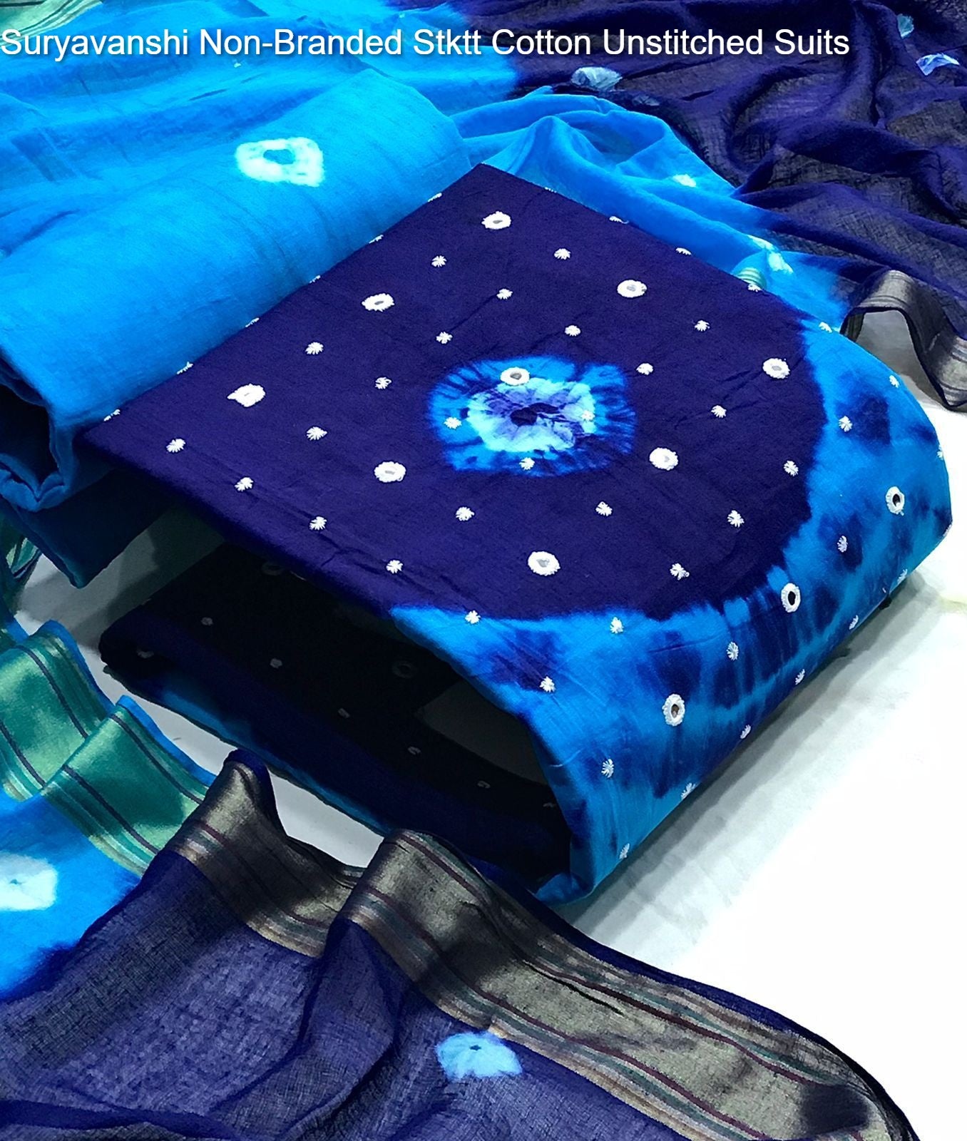 Suryavanshi Non-Branded Stktt Cotton Unstitched Suits