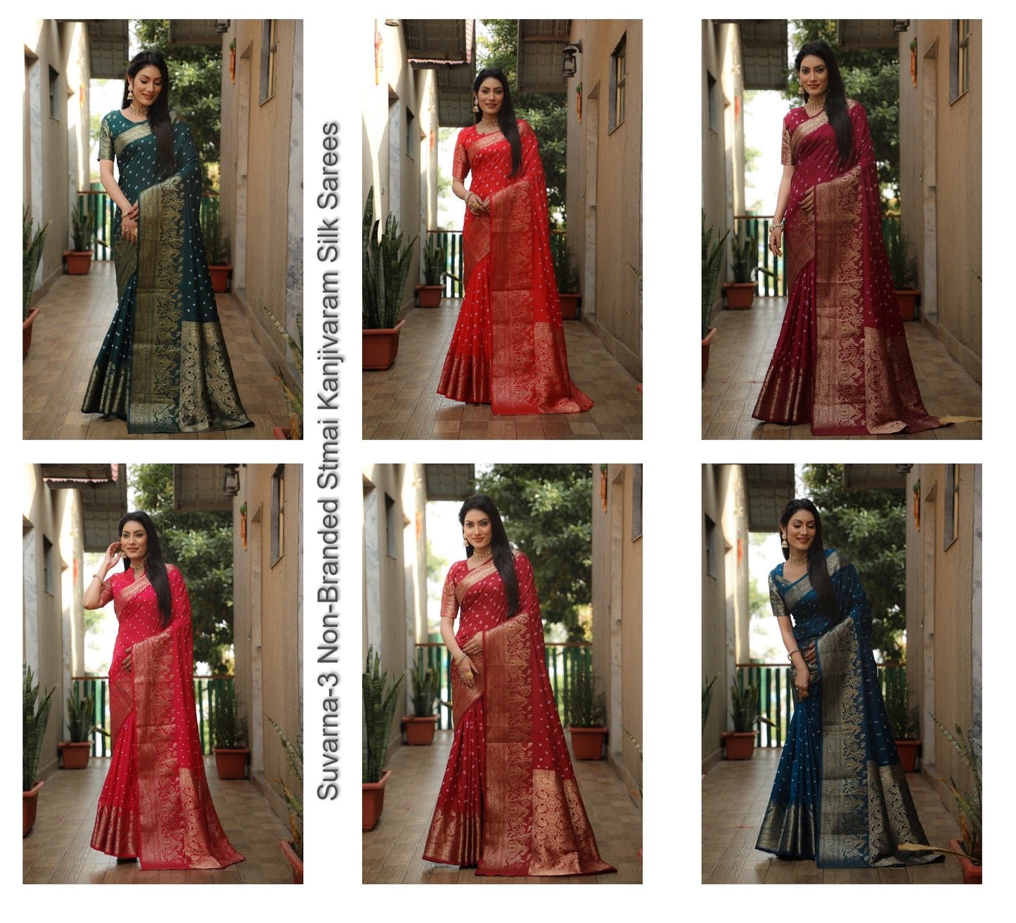 Suvarna-3 Non-Branded Stmai Kanjivaram Silk Sarees