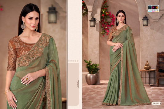 Sw-1502 Sandalwood Vol-15 Tfh Georgette Sarees
