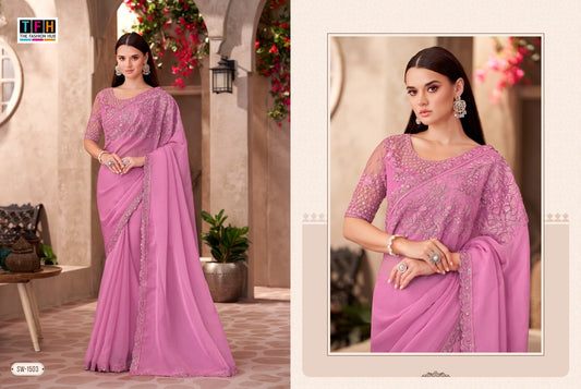 Sw-1503 Sandalwood Vol-15 Tfh Silk Sarees