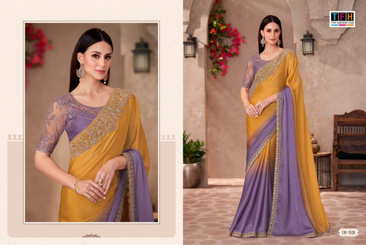 Sw-1506 Sandalwood Vol-15 Tfh Chiffon Sarees