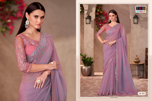 Sw-1509 Sandalwood Vol-15 Tfh Georgette Sarees