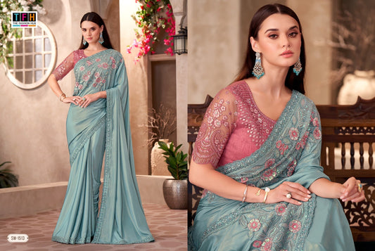 Sw-1513 Sandalwood Vol-15 Tfh Silk Sarees