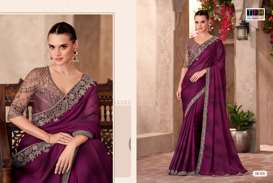 Sw-1515 Sandalwood Vol-15 Tfh Satin Sarees