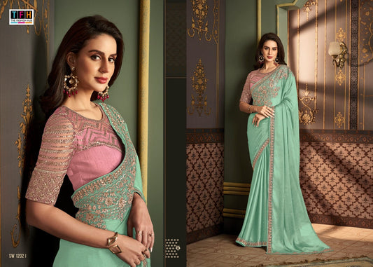 Sw 1202I Sandalwood 1202 Colour’S Tfh Silk Sarees