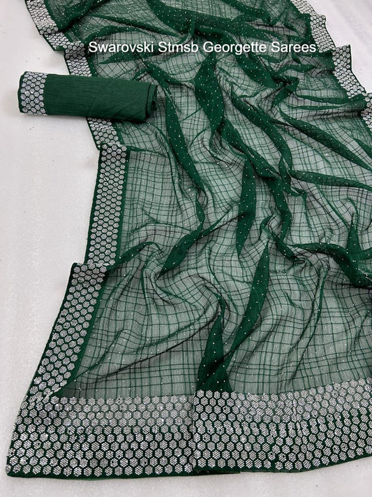 Swarovski Stmsb Georgette Sarees