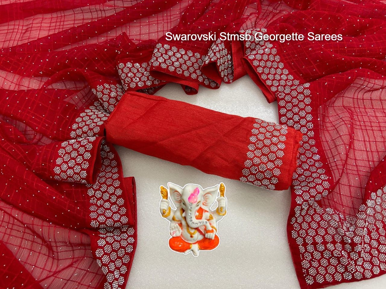 Swarovski Stmsb Georgette Sarees