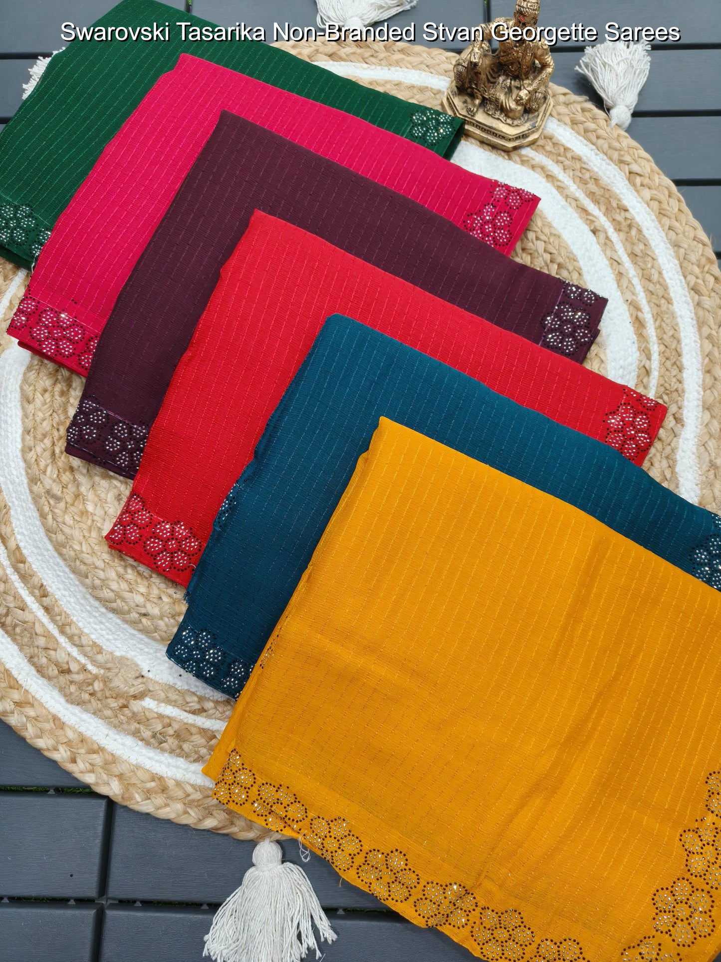 Swarovski Tasarika Non-Branded Stvan Georgette Sarees