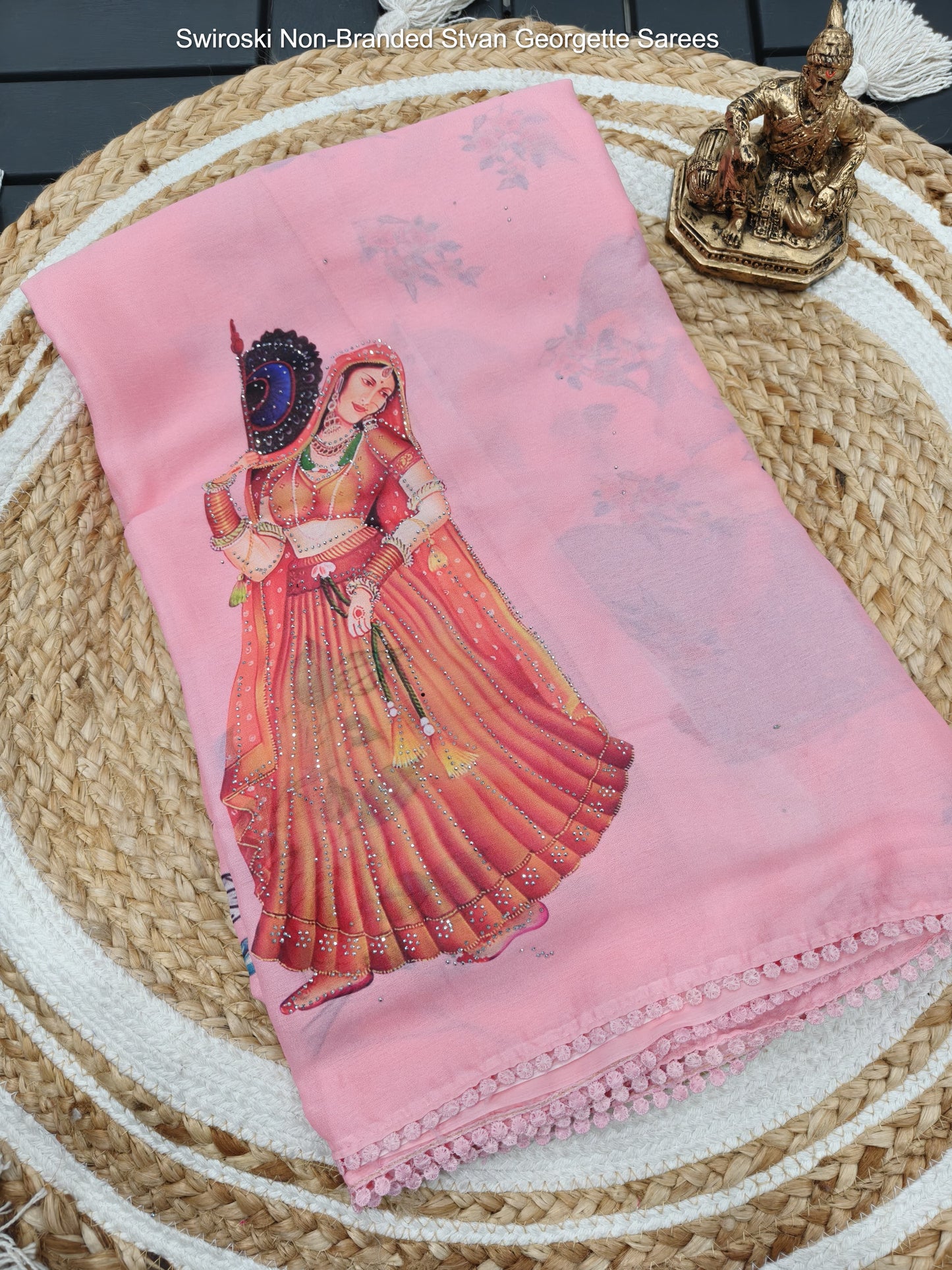 Swiroski Non-Branded Stvan Georgette Sarees