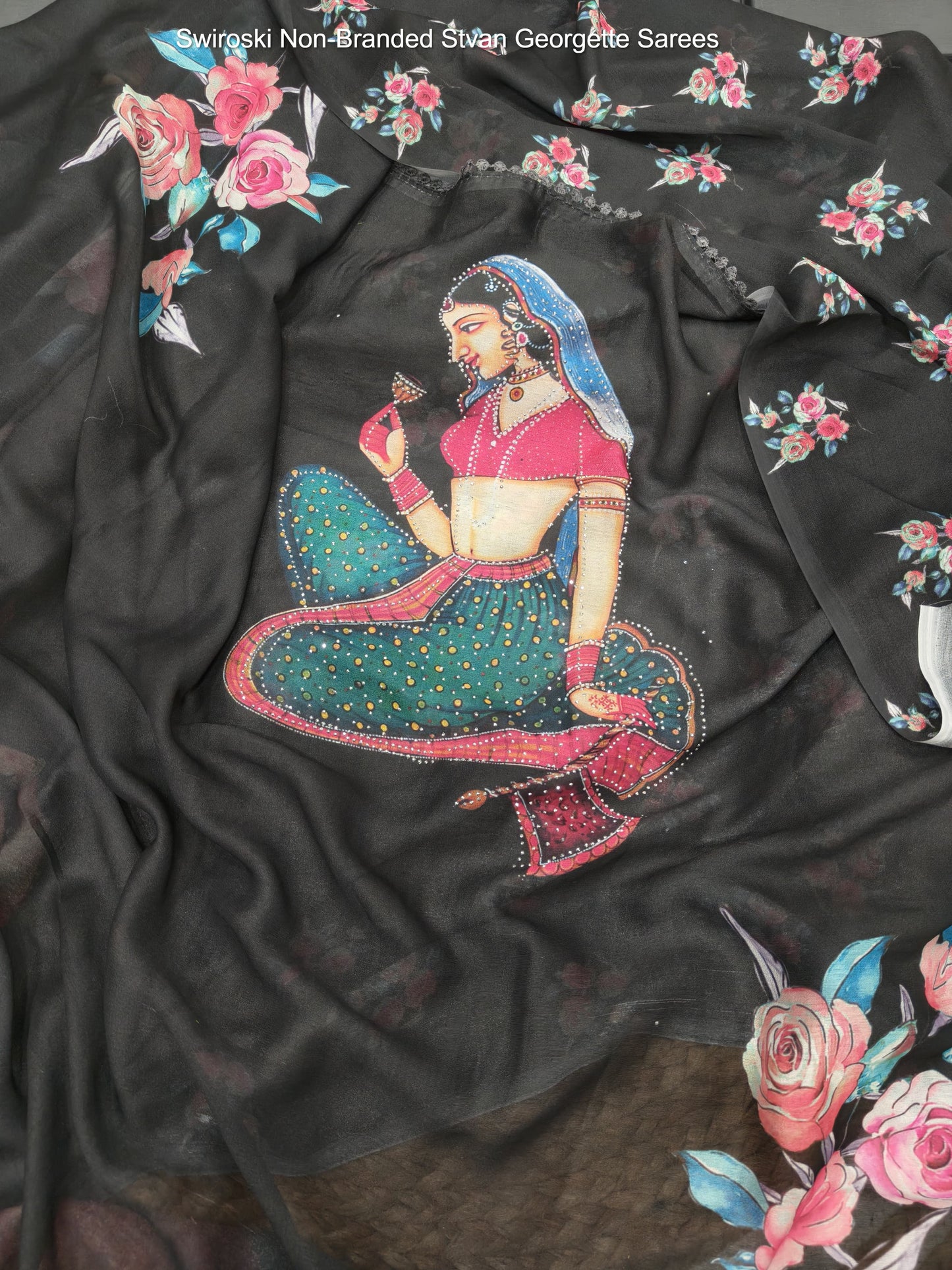 Swiroski Non-Branded Stvan Georgette Sarees