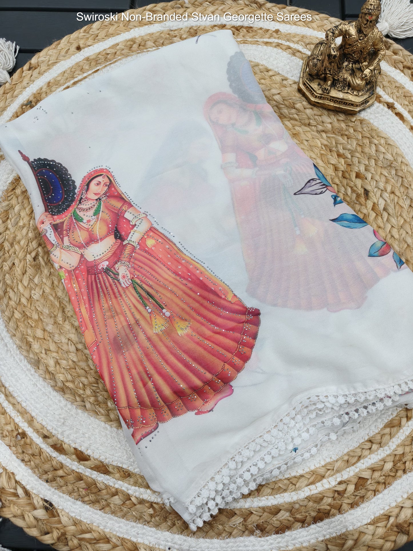 Swiroski Non-Branded Stvan Georgette Sarees