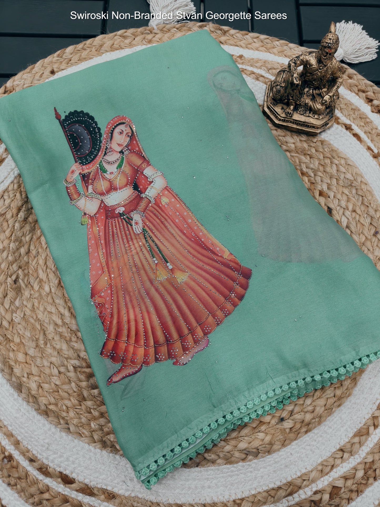 Swiroski Non-Branded Stvan Georgette Sarees