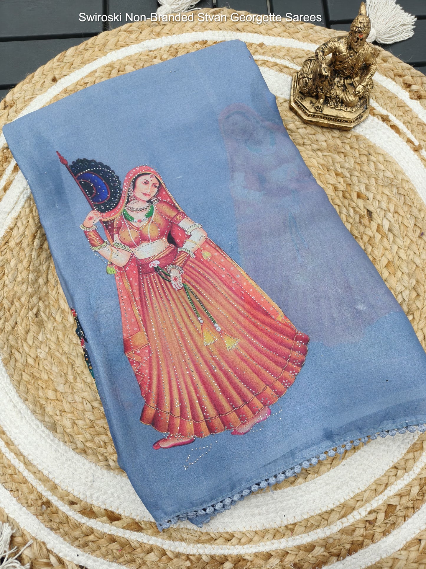 Swiroski Non-Branded Stvan Georgette Sarees