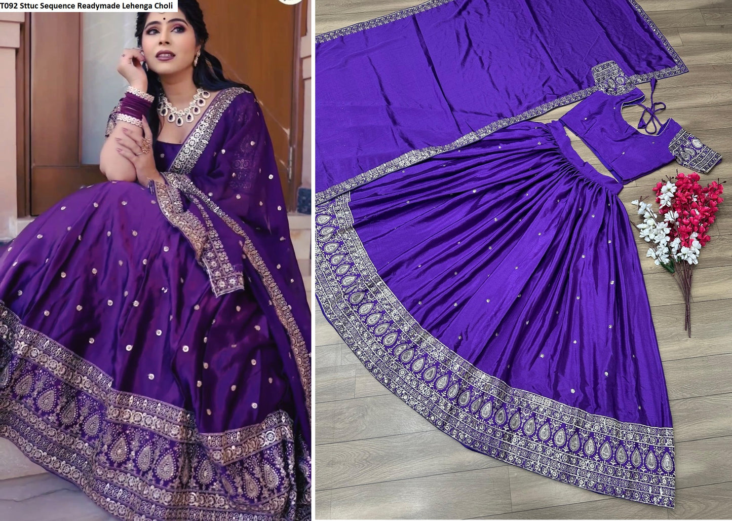 T092 Sttuc Sequence Readymade Lehenga Choli