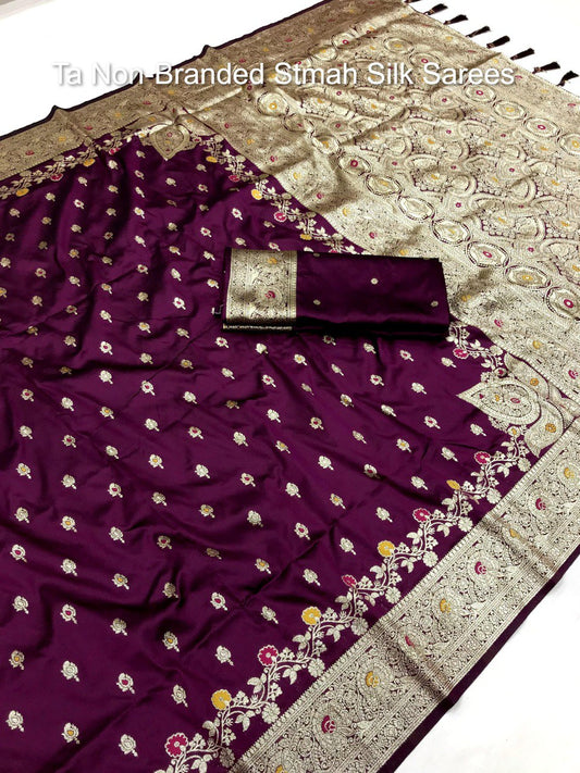 Ta Non-Branded Stmah Silk Sarees