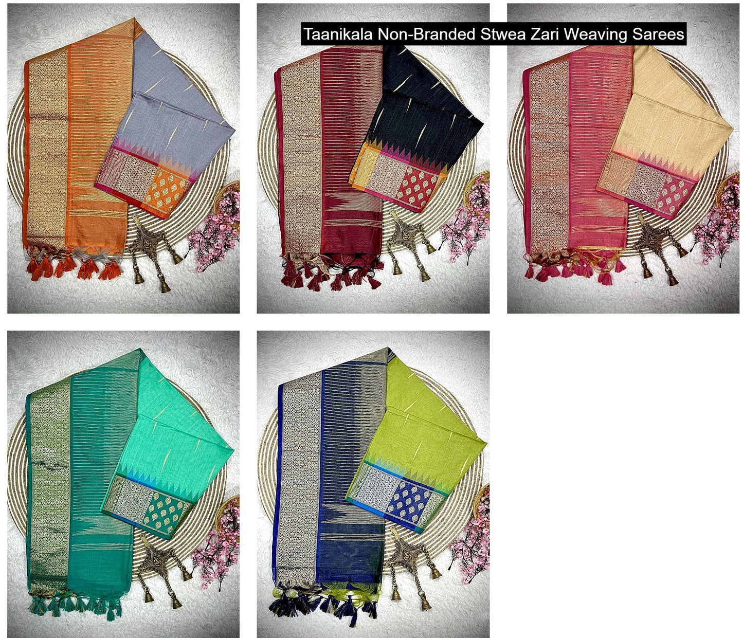 Taanikala Non-Branded Stwea Zari Weaving Sarees