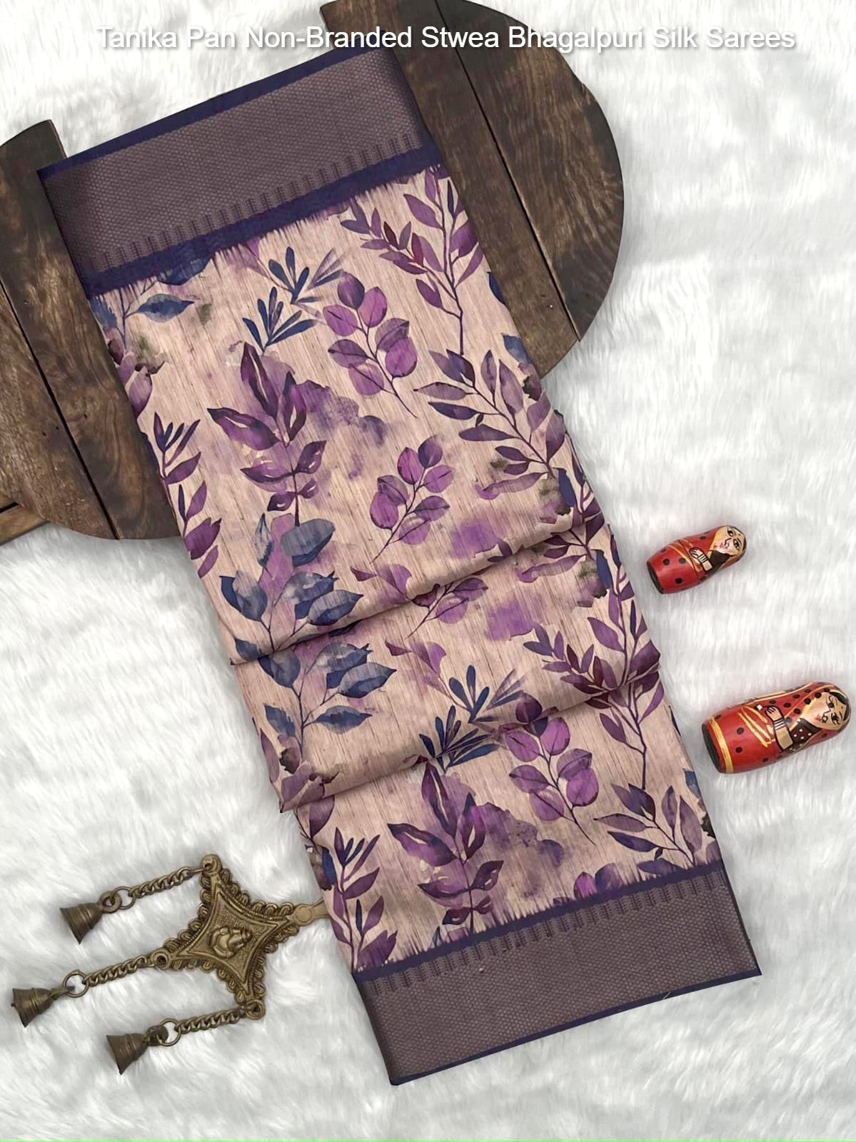 Tanika Pan Non-Branded Stwea Bhagalpuri Silk Sarees