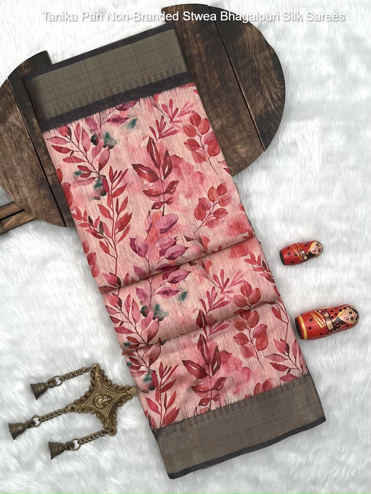 Tanika Pan Non-Branded Stwea Bhagalpuri Silk Sarees