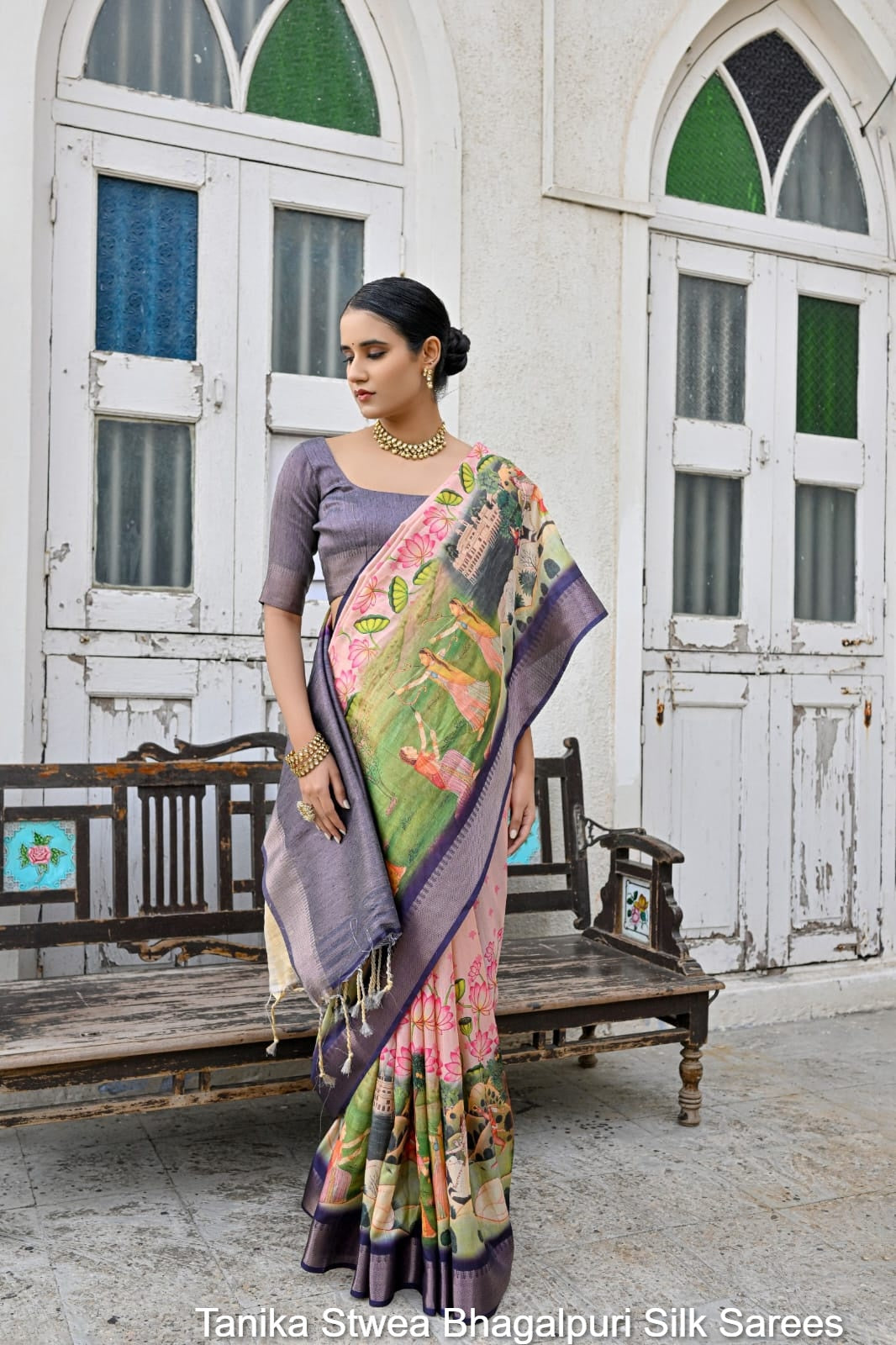 Tanika Stwea Bhagalpuri Silk Sarees