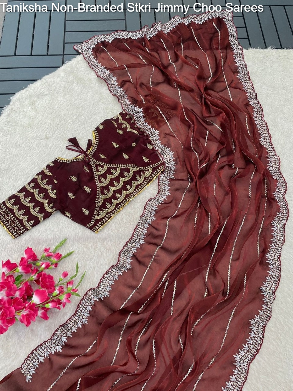 Taniksha Non-Branded Stkri Jimmy Choo Sarees