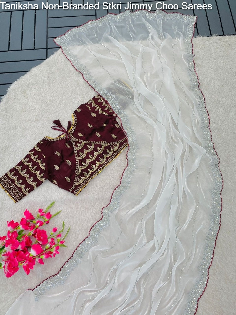 Taniksha Non-Branded Stkri Jimmy Choo Sarees