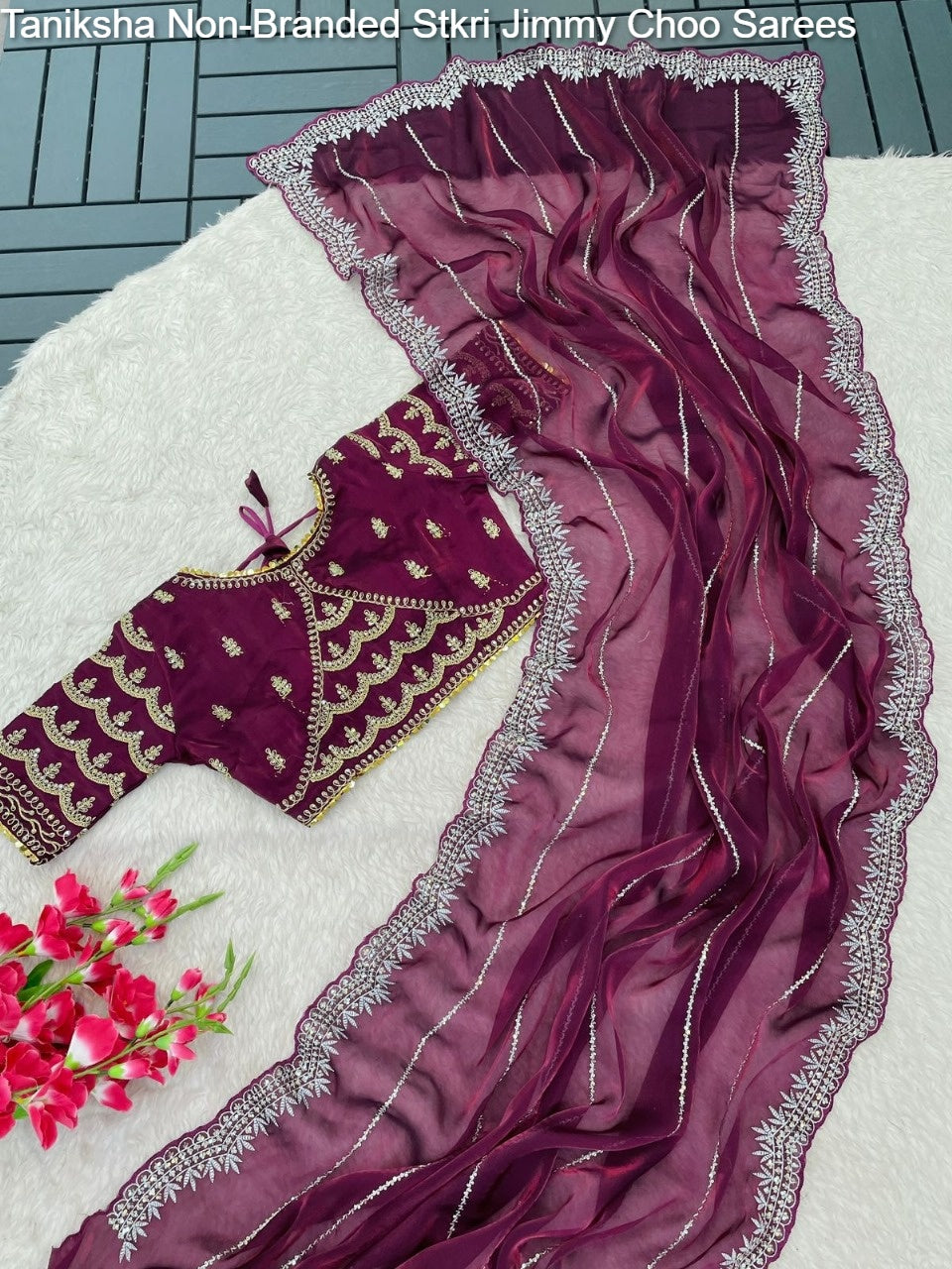 Taniksha Non-Branded Stkri Jimmy Choo Sarees