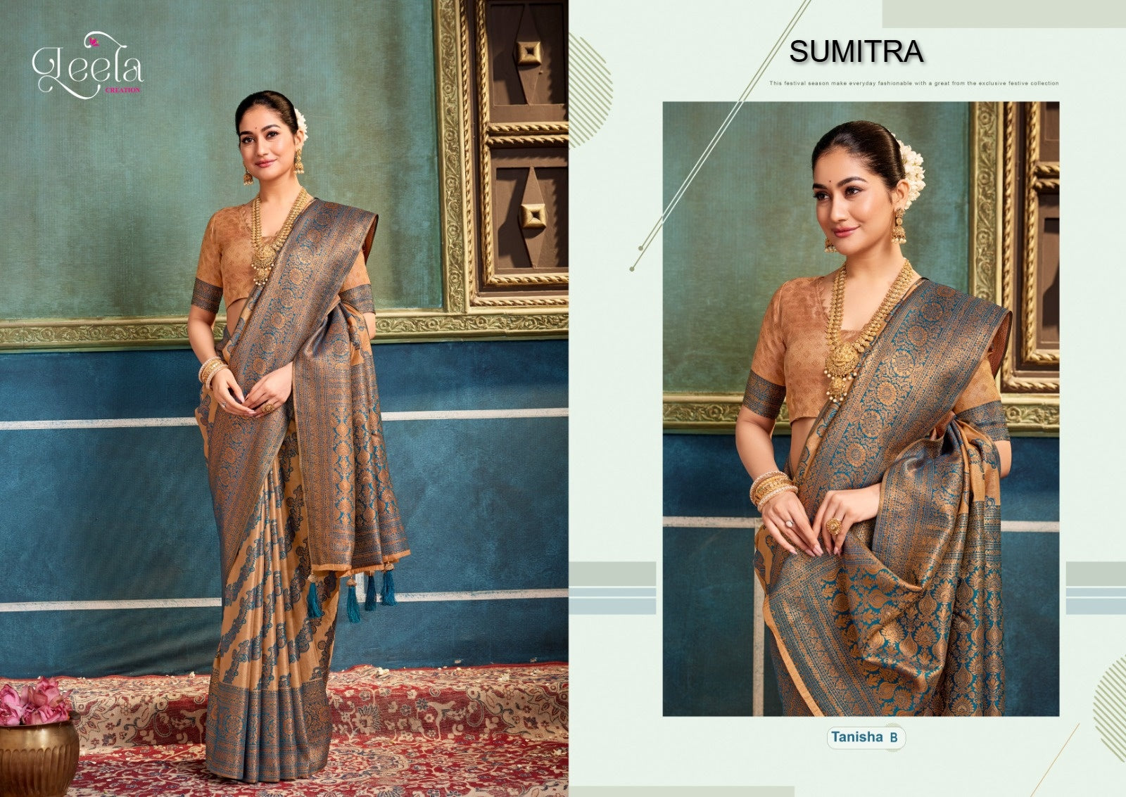 Tanisha-B Leela Sumitra Dyed Sarees