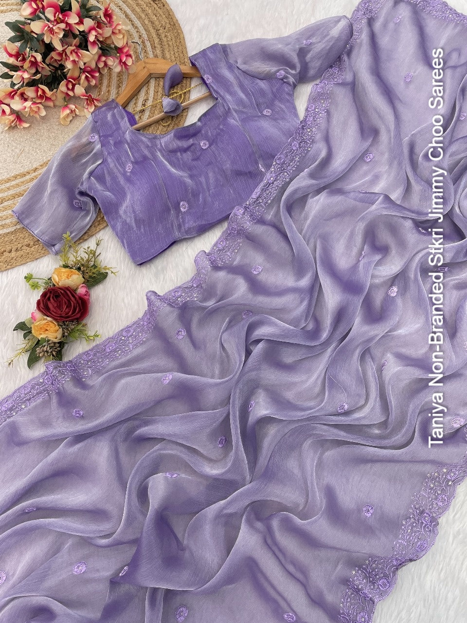 Taniya Non-Branded Stkri Jimmy Choo Sarees