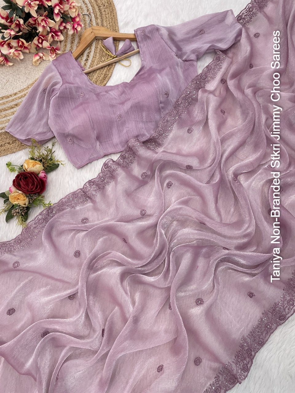 Taniya Non-Branded Stkri Jimmy Choo Sarees